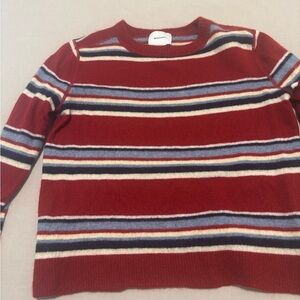 Reformation Red Striped Knit Top